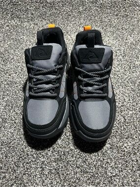 NWT Ozark Trail Men's Gray and Black Lace-Up Boots with Orange Accents